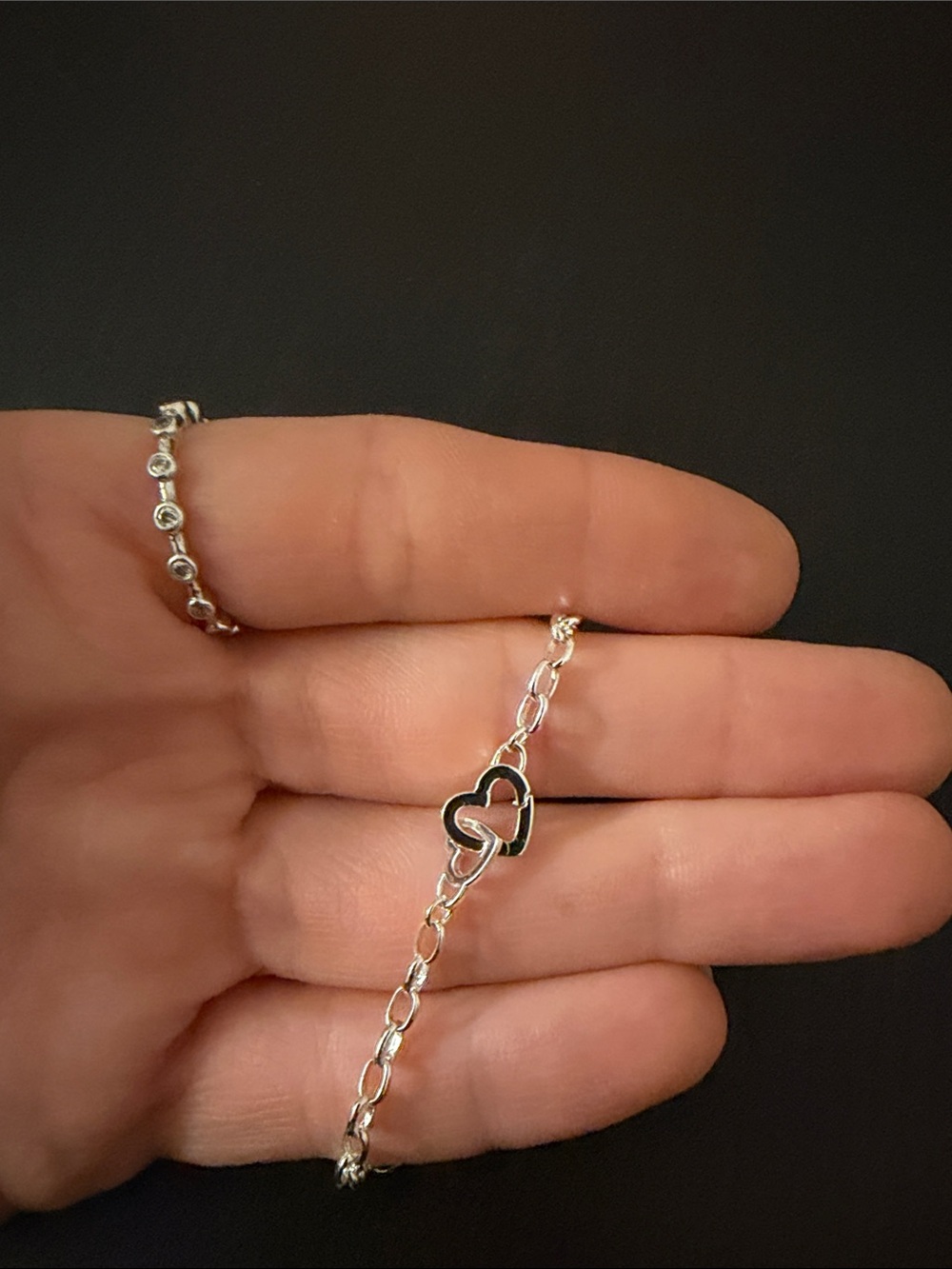 Gorjana Parker Heart Mini Bracelet - Silver - Picture 2 of 3